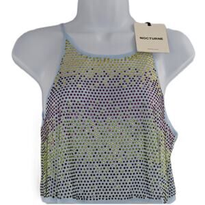 Nocturne Crop Top Sparkly Embellished Tank Size M / L